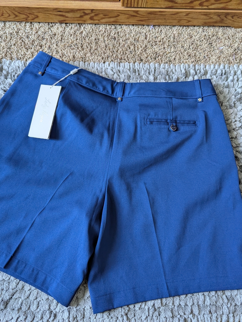 Lady Hagen Blue Women's Athletic Shorts - Picture 2 of 6